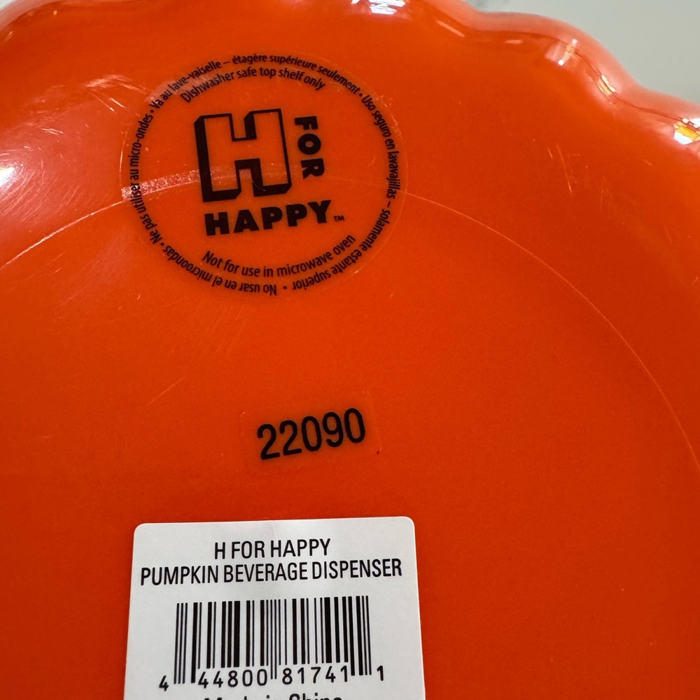 Orange Pumpkin Beverage Dispenser - Picture 2 of 3